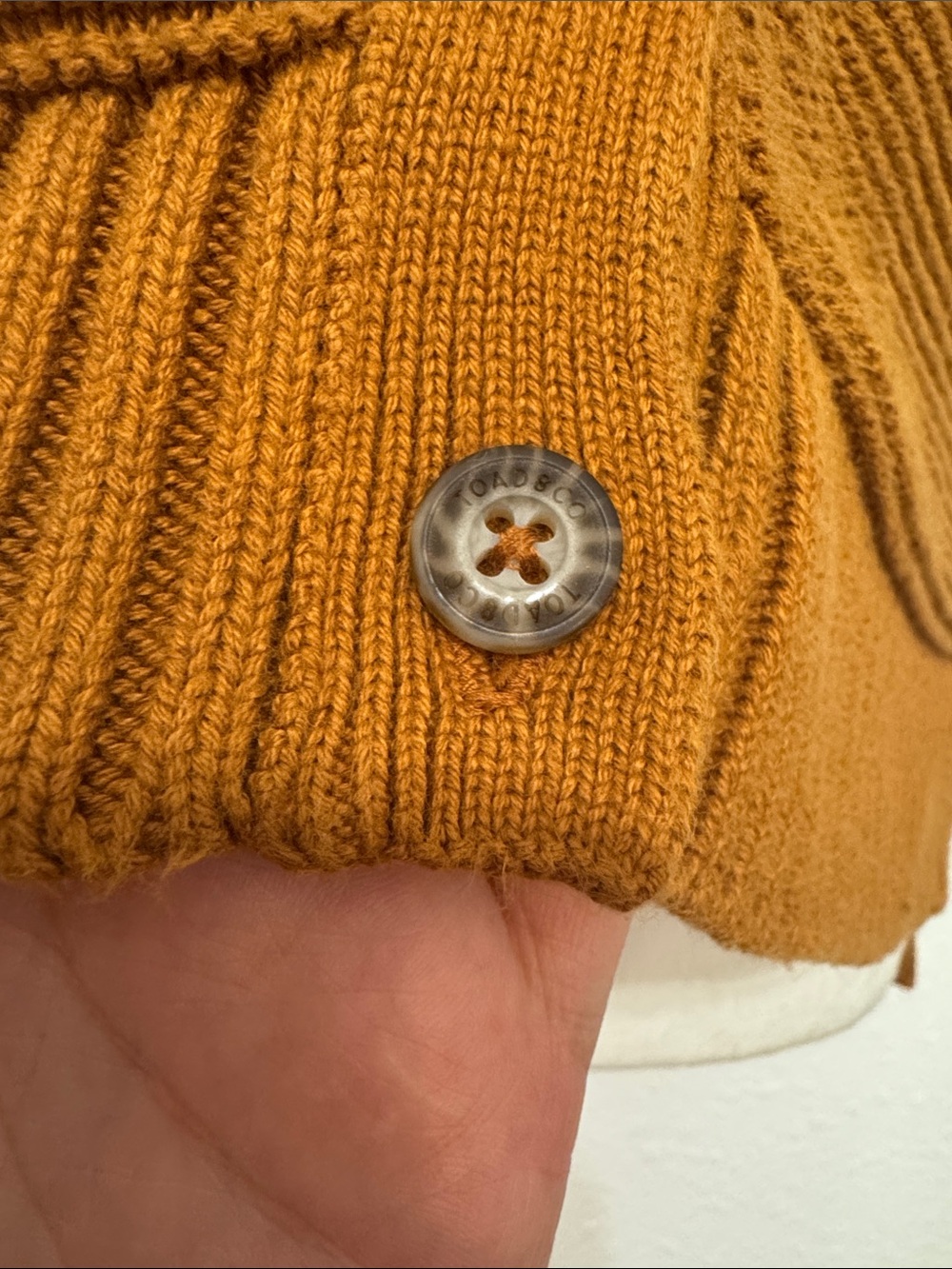 Toad & Co Cardigan size small Women's Button-Front Ribbed Sweater - Rust - Picture 9 of 12
